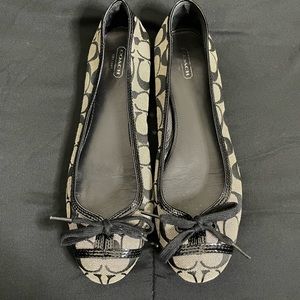Coach Cameo Black Flat Shoes Size 11